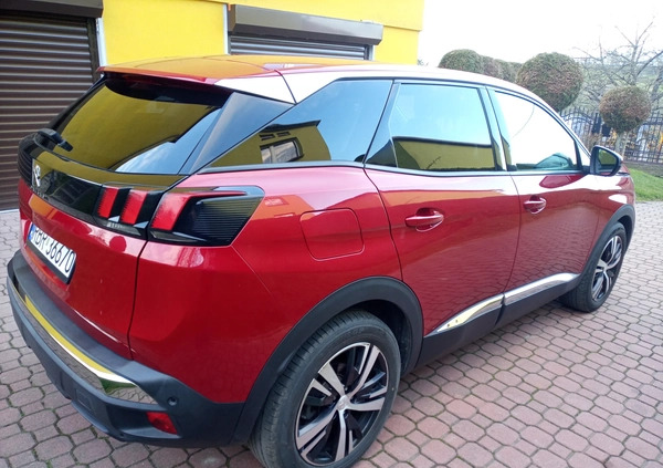 Peugeot 3008 cena 88000 przebieg: 52000, rok produkcji 2018 z Brzozów małe 106